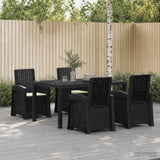 vidaXL Garden Dining Set 5 pcs Anthracite and Cream PP