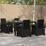 vidaXL Garden Dining Set 5 pcs Anthracite and Cream PP
