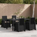 vidaXL Garden Dining Set 5 pcs Anthracite and Cream PP