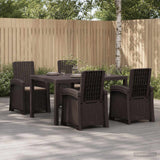 vidaXL Garden Dining Set 5 pcs Anthracite and Cream PP
