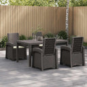 vidaXL Garden Dining Set 5 pcs Anthracite and Cream PP