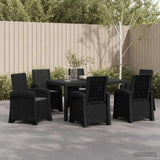 vidaXL Garden Dining Set 5 pcs Anthracite and Cream PP