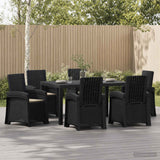 vidaXL Garden Dining Set 5 pcs Anthracite and Cream PP