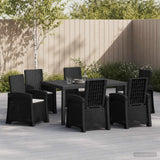 vidaXL Garden Dining Set 5 pcs Anthracite and Cream PP
