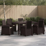 vidaXL Garden Dining Set 5 pcs Anthracite and Cream PP