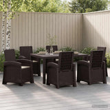 vidaXL Garden Dining Set 5 pcs Anthracite and Cream PP