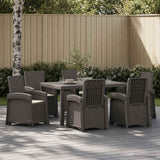vidaXL Garden Dining Set 5 pcs Anthracite and Cream PP