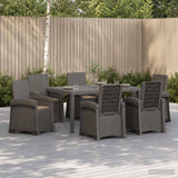 vidaXL Garden Dining Set 5 pcs Anthracite and Cream PP
