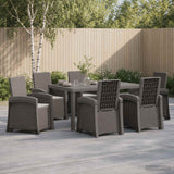 vidaXL Garden Dining Set 5 pcs Anthracite and Cream PP