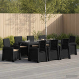 vidaXL Garden Dining Set 5 pcs Anthracite and Cream PP