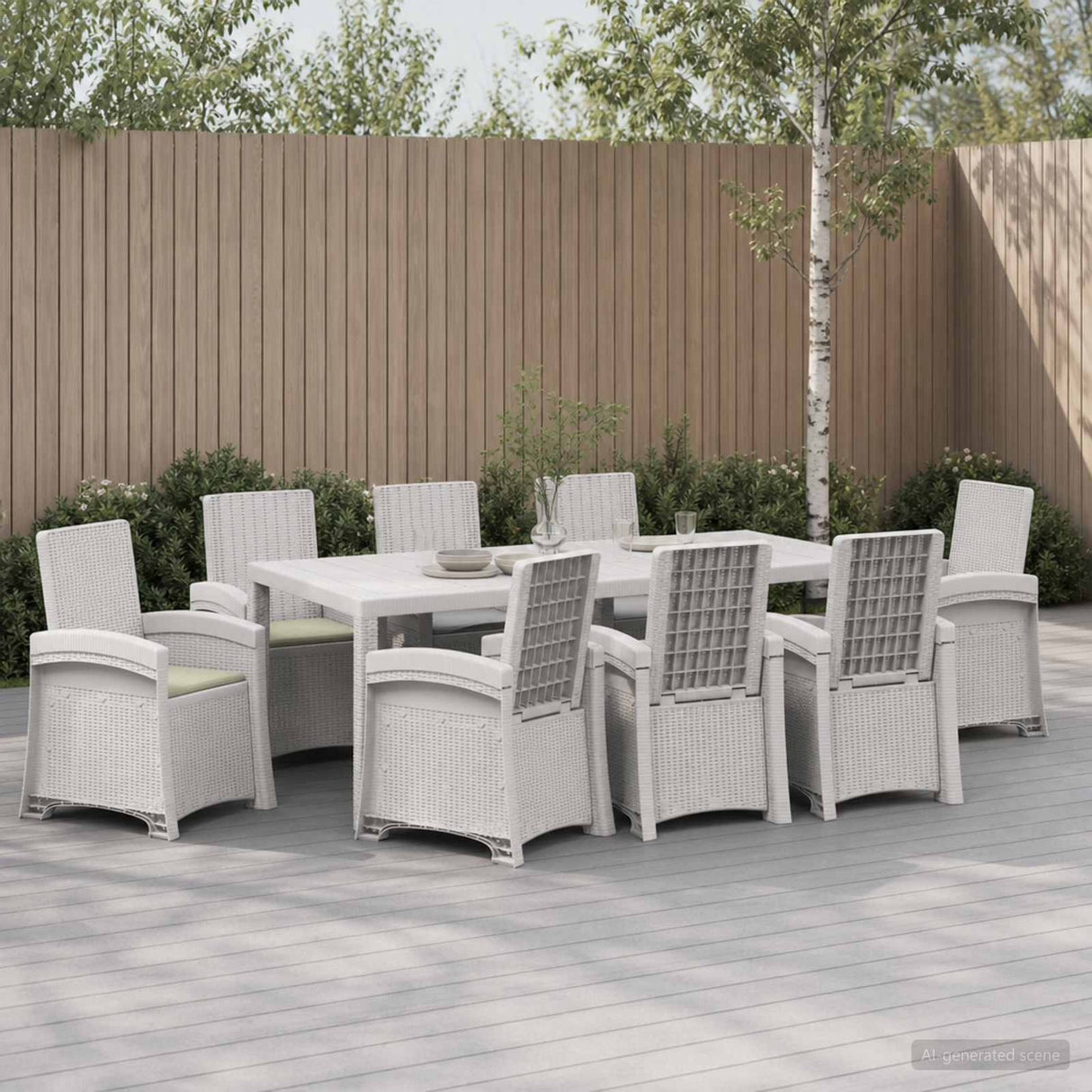vidaXL Garden Dining Set 5 pcs Anthracite and Cream PP