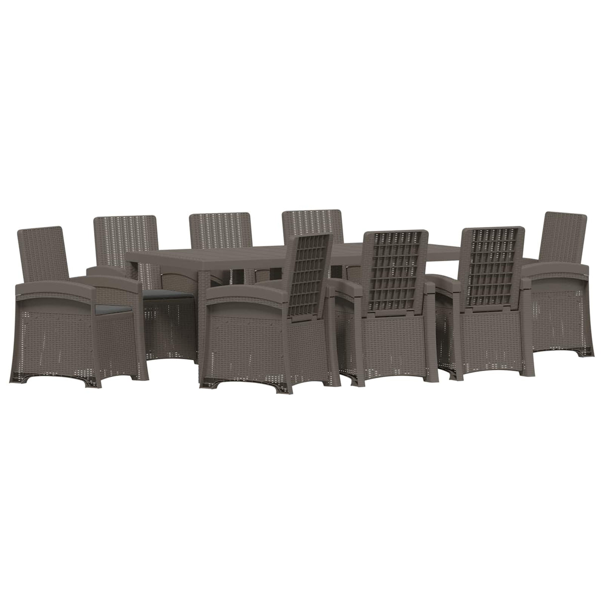 vidaXL Garden Dining Set 5 pcs Anthracite and Cream PP
