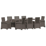 vidaXL Garden Dining Set 5 pcs Anthracite and Cream PP
