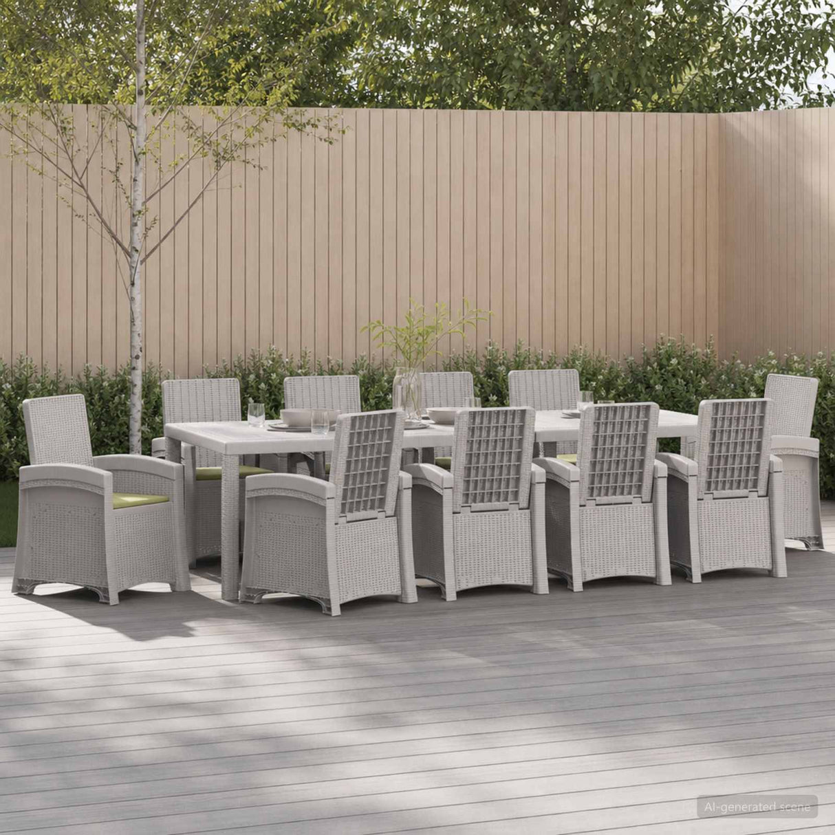 vidaXL Garden Dining Set 5 pcs Anthracite and Cream PP