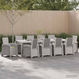 vidaXL Garden Dining Set 5 pcs Anthracite and Cream PP