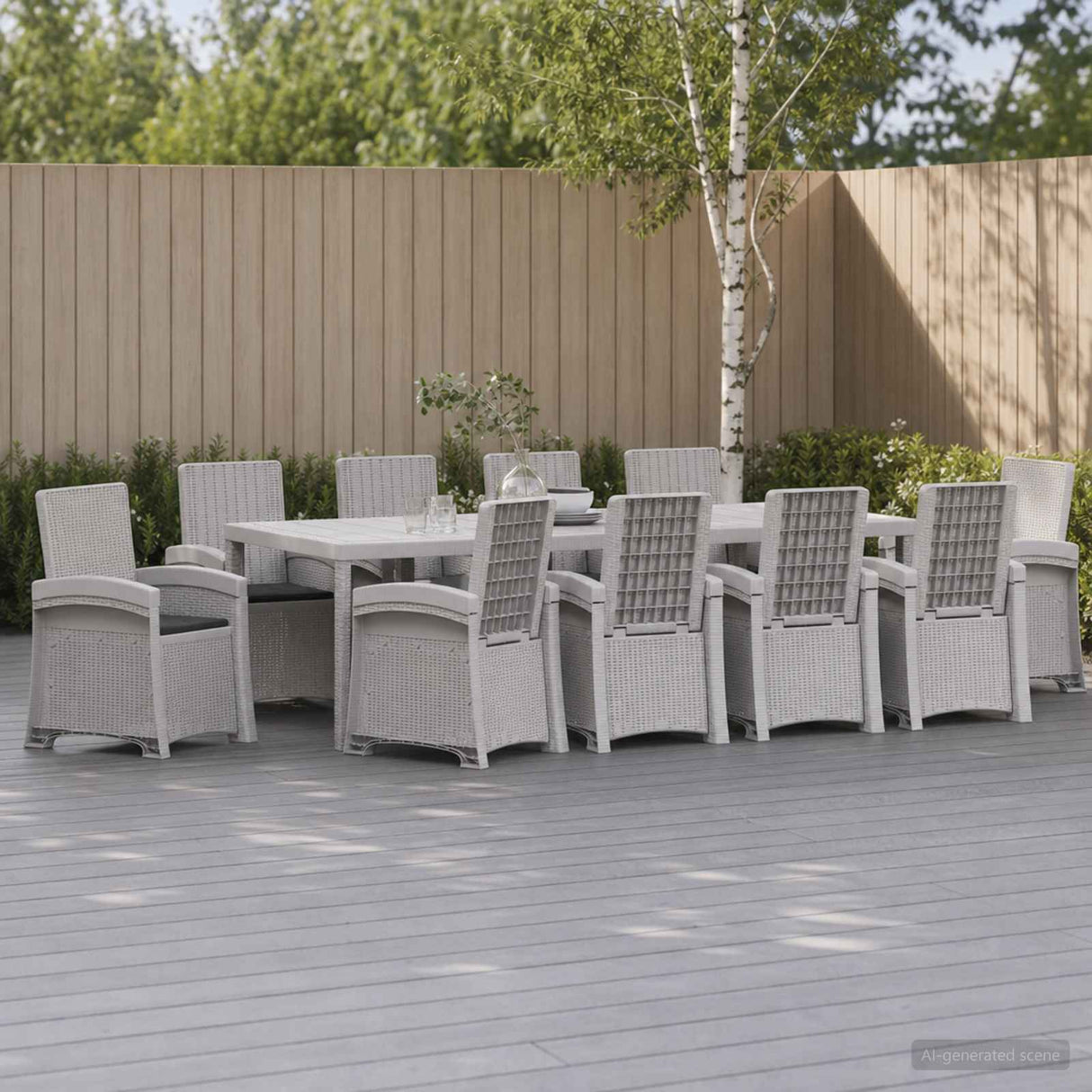 vidaXL Garden Dining Set 5 pcs Anthracite and Cream PP