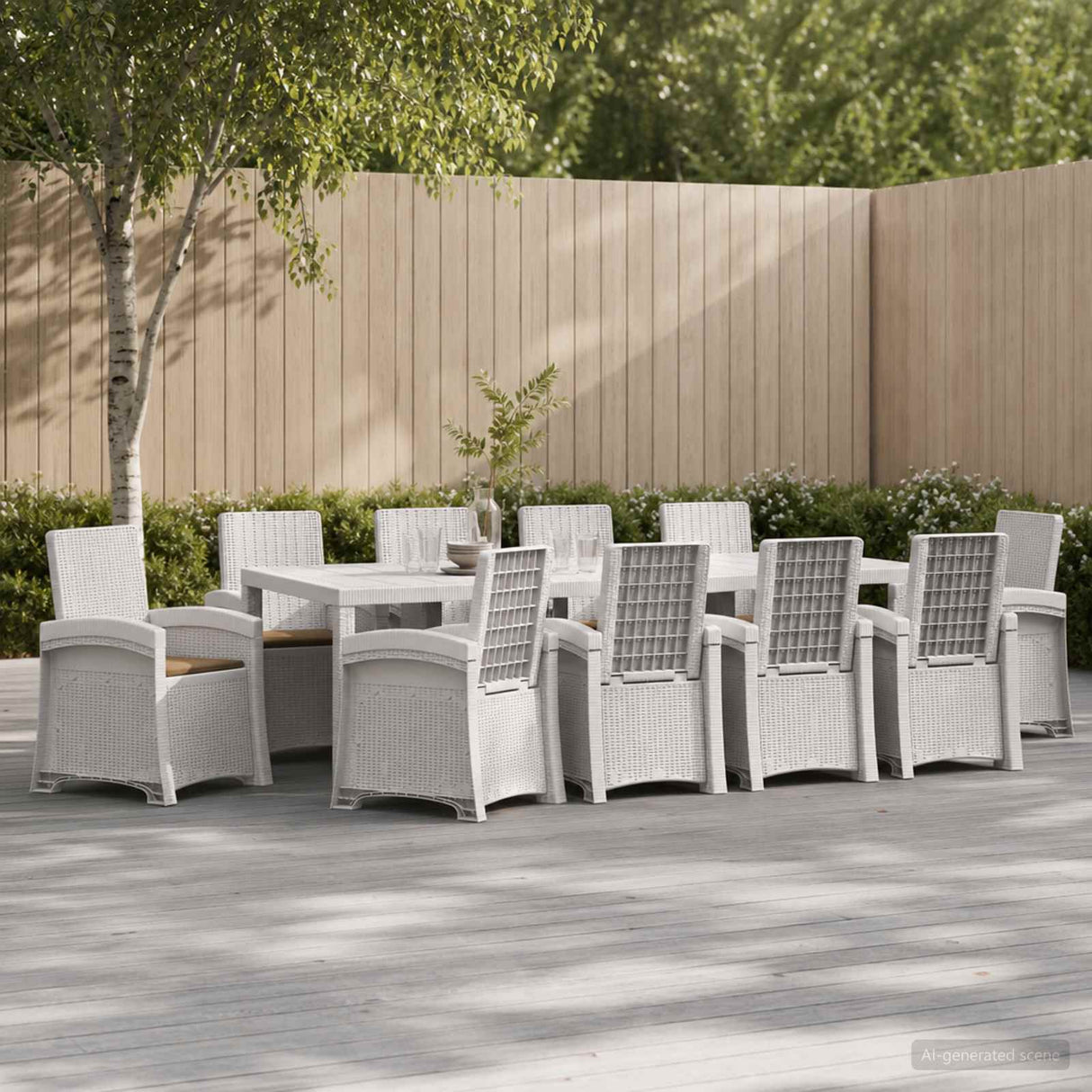 vidaXL Garden Dining Set 5 pcs Anthracite and Cream PP