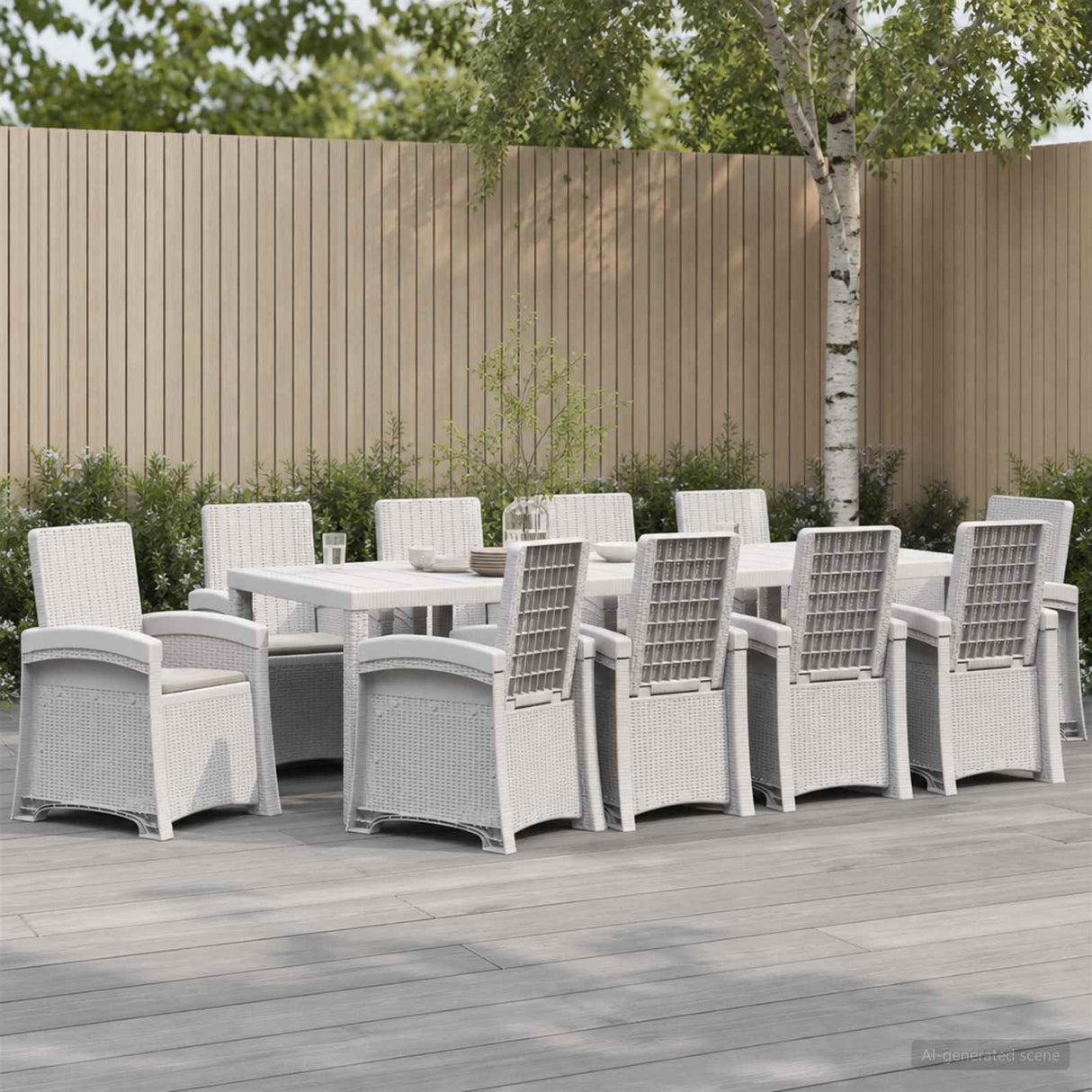 vidaXL Garden Dining Set 5 pcs Anthracite and Cream PP