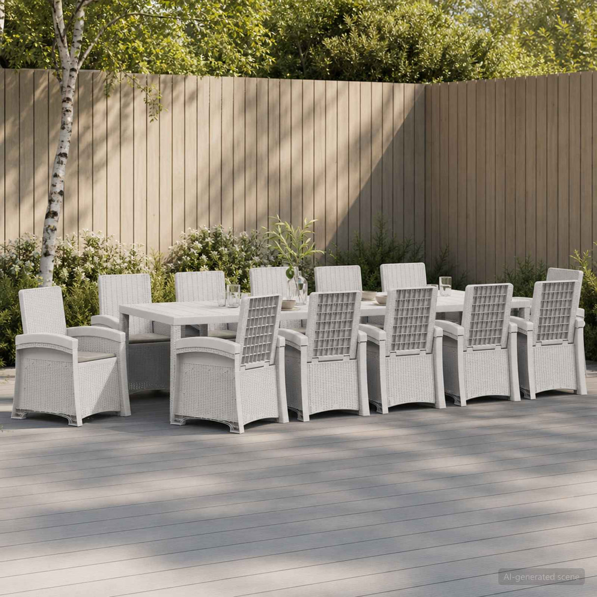 vidaXL Garden Dining Set 5 pcs Anthracite and Cream PP