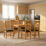 vidaXL 5-piece Dining Set Grey Solid Oak Wood