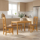 vidaXL 5-piece Dining Set Grey Solid Oak Wood