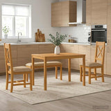 vidaXL 5-piece Dining Set Grey Solid Oak Wood