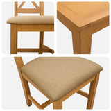 vidaXL Dining Set 3 Pieces Grey Solid Oak Wood