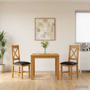 vidaXL Dining Set 3 Pieces Grey Solid Oak Wood