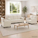 vidaXL Sofa set 3 pcs Cream velvet