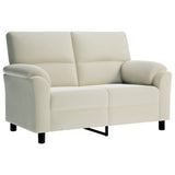 vidaXL Sofa set 3 pcs Cream velvet