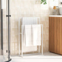 vidaXL Handdoekenrek vrijstaand 48x24x78,5 cm ijzer zwart