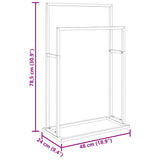 vidaXL Handdoekenrek vrijstaand 48x24x78,5 cm ijzer zwart