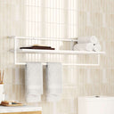 vidaXL Handdoekenrek 95x25x22 cm ijzer zwart