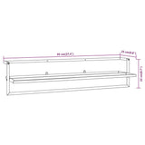 vidaXL Handdoekenrek 95x25x22 cm ijzer zwart