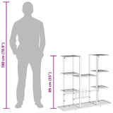 vidaXL Flower Stand 94.5x25x89 cm Iron Black