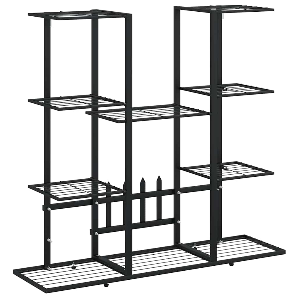 vidaXL Flower Stand 94.5x25x89 cm Iron Black