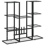 vidaXL Flower Stand 94.5x25x89 cm Iron Black