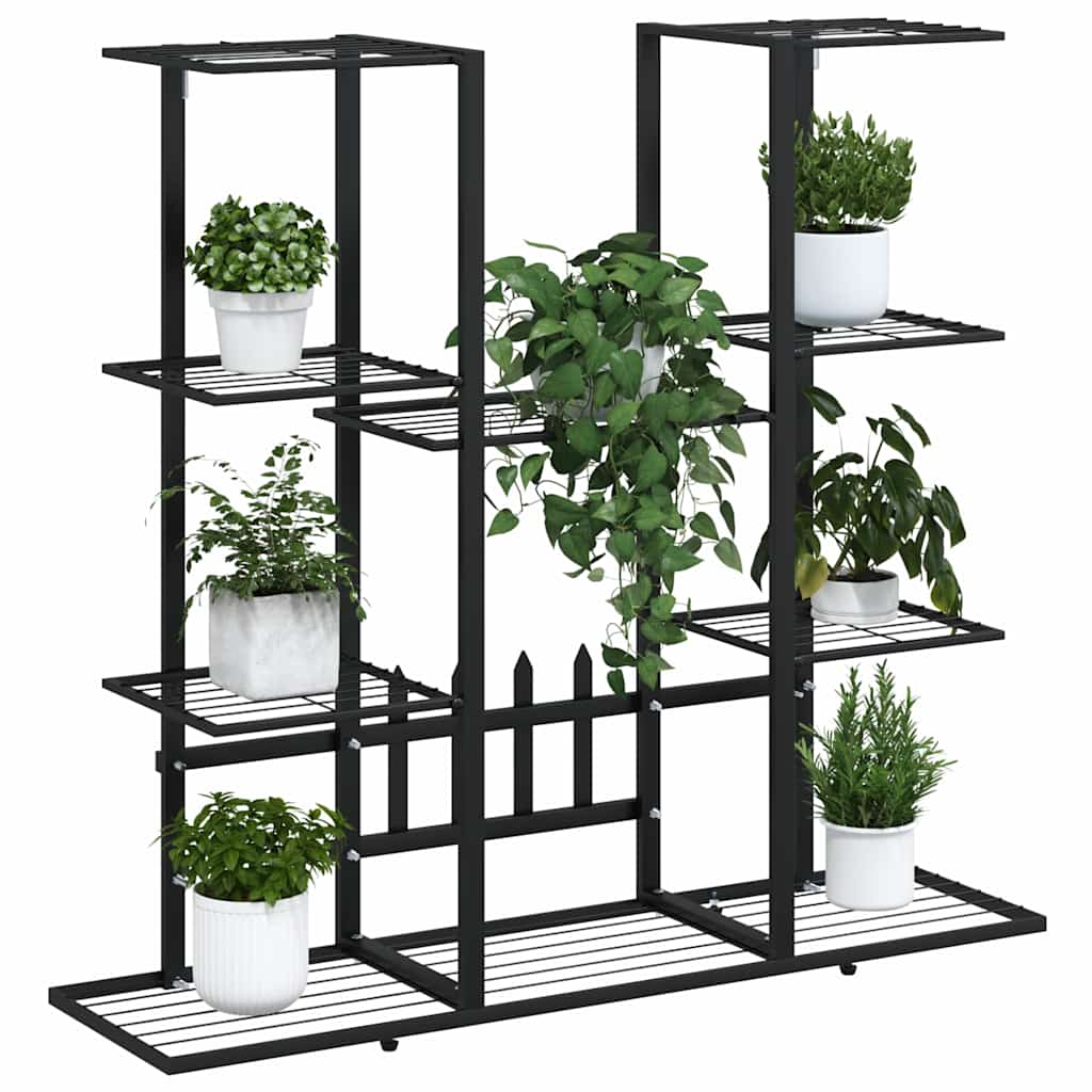 vidaXL Flower Stand 94.5x25x89 cm Iron Black