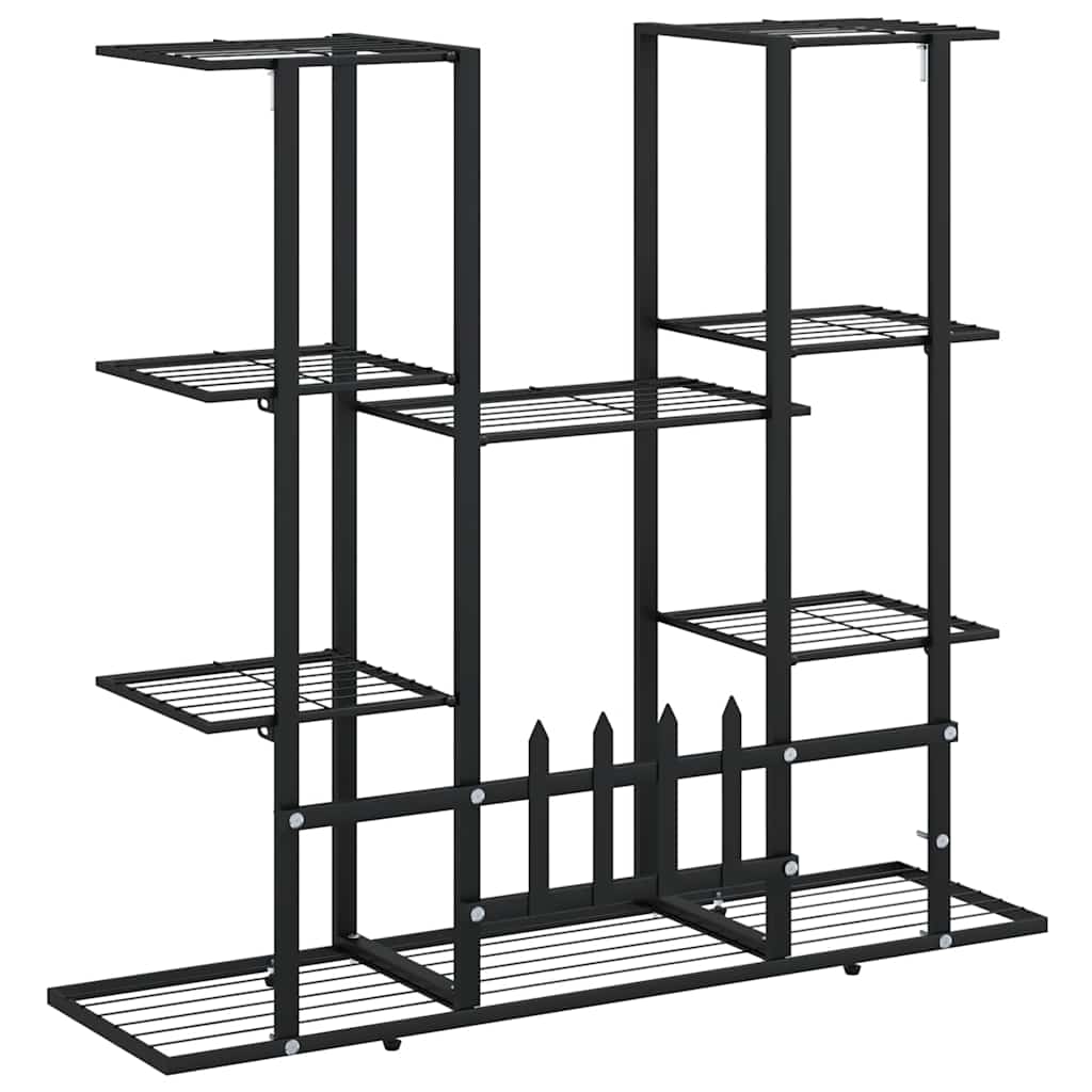 vidaXL Flower Stand 94.5x25x89 cm Iron Black