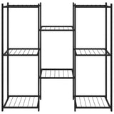 vidaXL Bloemenstandaard 83x25x80 cm ijzer zwart