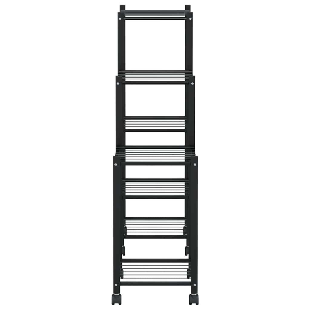 vidaXL Bloemenstandaard 83x25x80 cm ijzer zwart