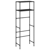 vidaXL Toiletrek 2-laags 53,5x28x143 cm ijzer zwart