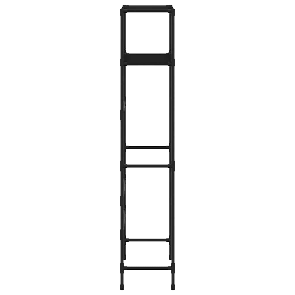 vidaXL Toiletrek 2-laags 53,5x28x143 cm ijzer zwart