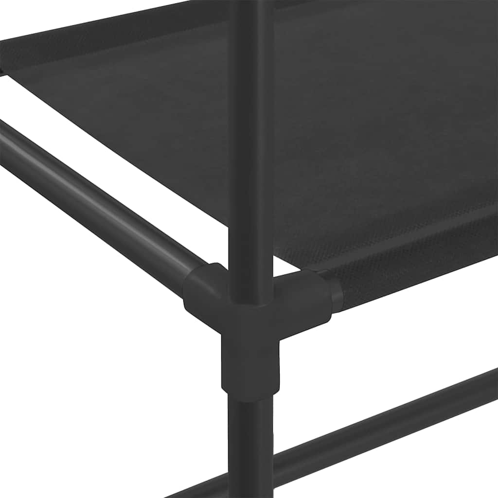 vidaXL Toiletrek 2-laags 53,5x28x143 cm ijzer zwart