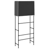 vidaXL Opbergrek voor boven wasmachine 2-laags 71x29,5x170,5 cm zwart