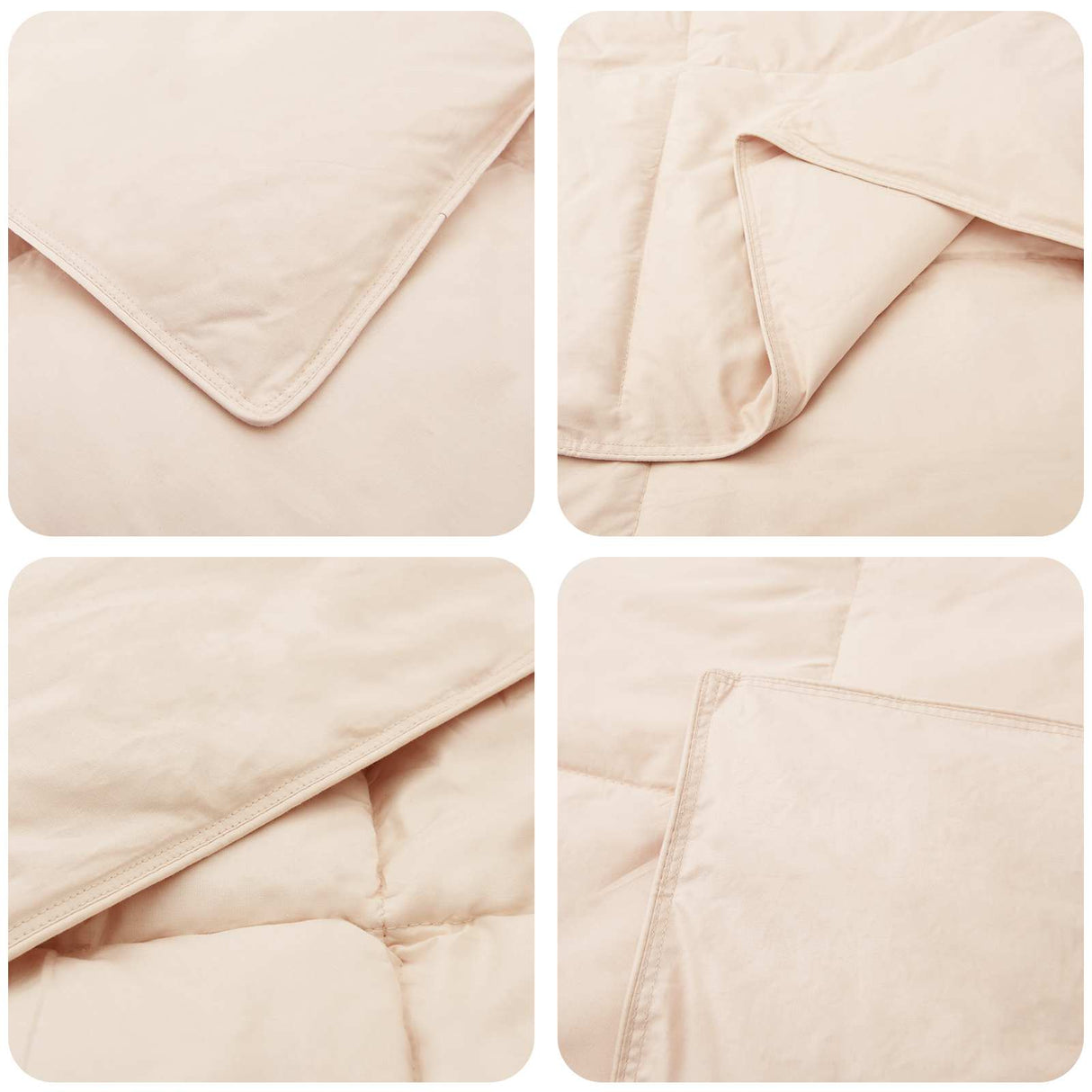 vidaXL Deken Set 2 st 135 x 200 cm Alle seizoenen Kapokvezel Beige