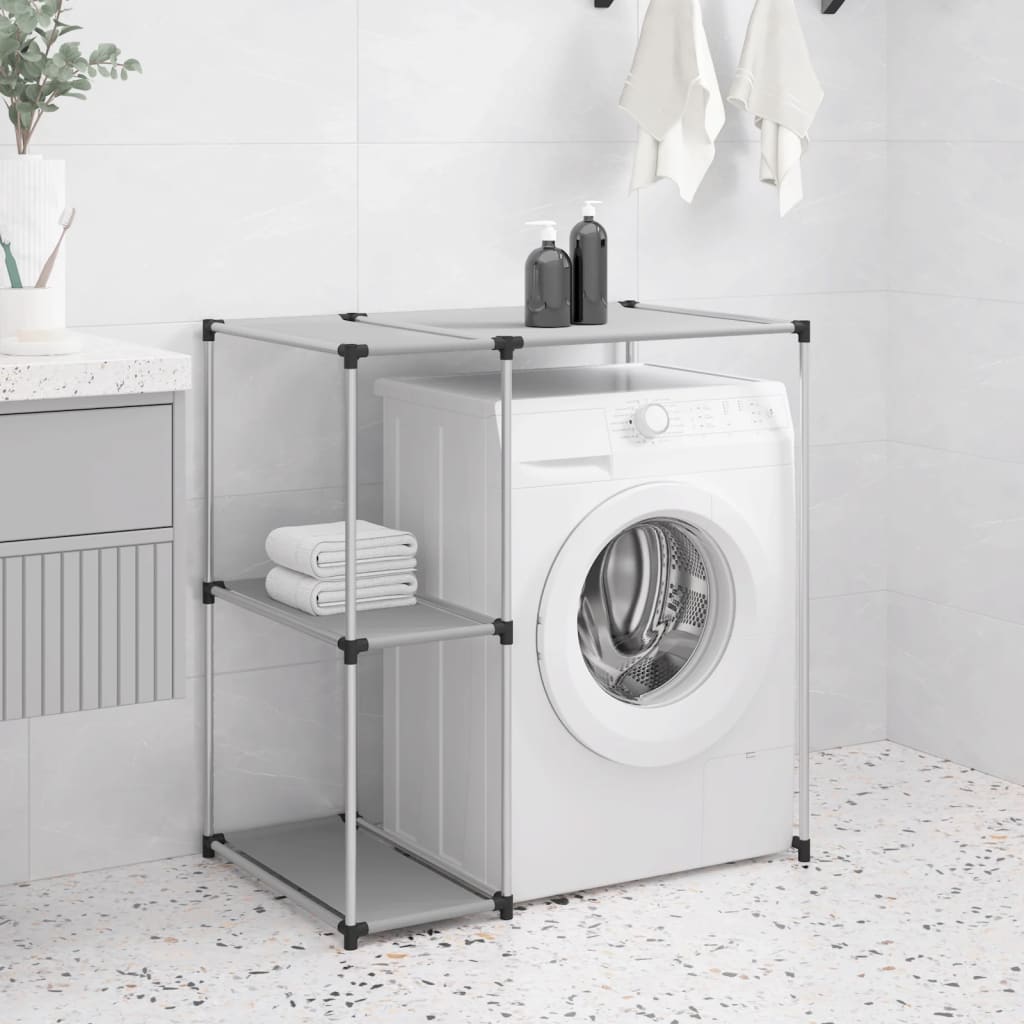 vidaXL Opbergrek voor boven wasmachine 87x55x90,5 cm ijzer zwart