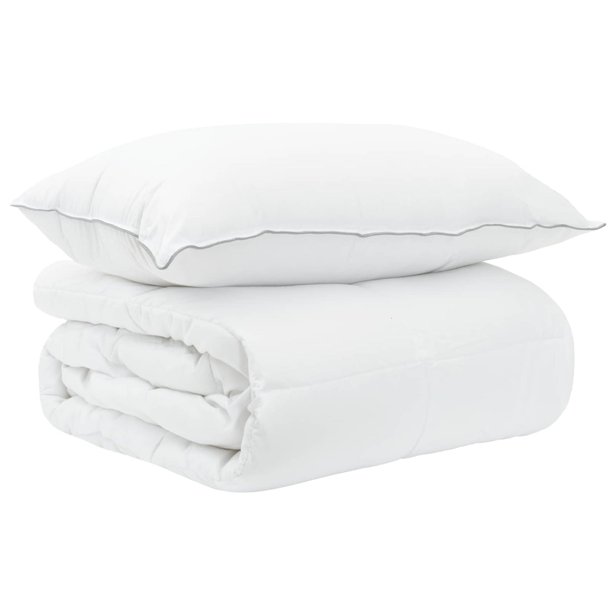 vidaXL Duvet Set 2 pcs 135 x 200 cm Winter Bamboo White