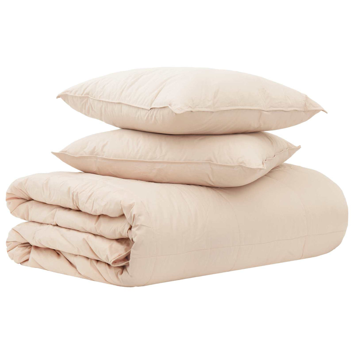 vidaXL Duvet Set 2 pcs 200 x 200 cm 250 gsm Natural Kapok Beige