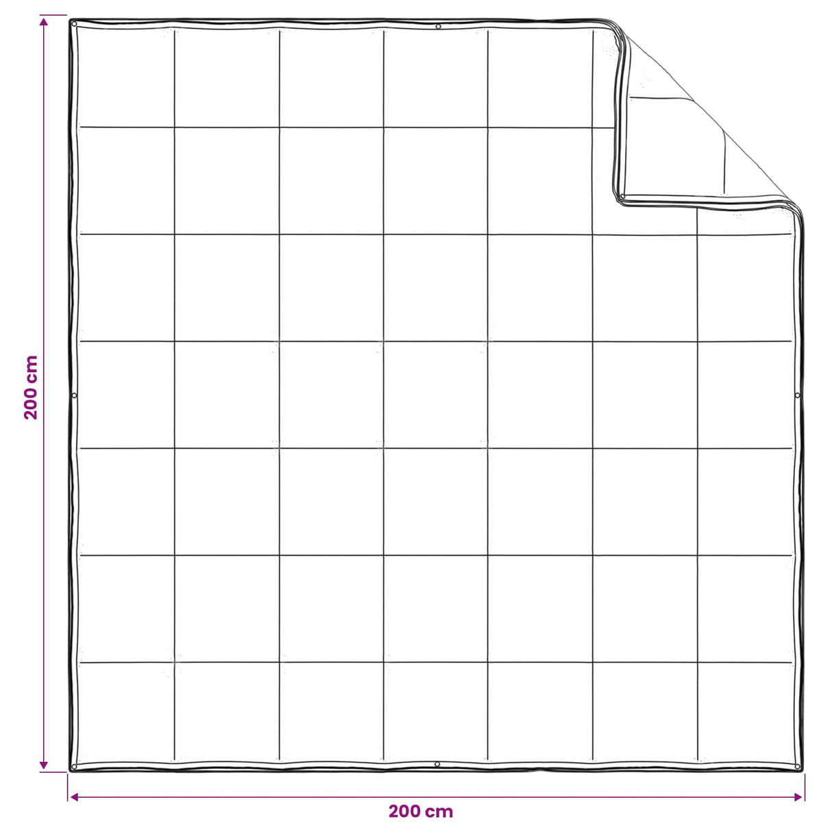 vidaXL Deken Set 2 st 200 x 200 cm Kapok en Polyester Beige